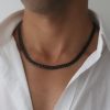 שרשרת גורמט לגבר מושחרת בסגנון רטרו