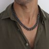 שרשרת גורמט לגבר עבה מאוד צבע שחור