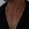 שרשרת טניס זהב אדום לגבר