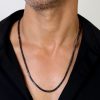 שרשרת טניס שחורה לגבר