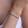 צמיד טניס כסף ירוק