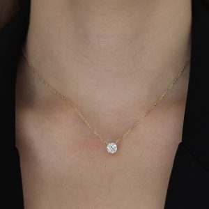 שרשרת מוסונייט קלאסית 1 קראט זהב