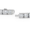 סוגר של שרשרת טניס מוסונייט בחיתוך אבני princess cut